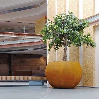 المجالات الهندسية التي تم تجذيرها من قبل Corten Steel Tree Planters Globe For Streetscape