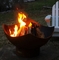 حديقة نصف الكرة الأرضية Corten Steel Fire Globe Bowl Wood Burning