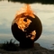 36 بوصة Earth Corten Steel Fire Globe Wood Burning Metal Sphere Fire Pit