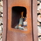 Tendu Design Corten Steel Outdoor Fireplace خشب تخزين للفناء الخلفي