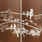 الفناء الخلفي لألواح الطيور الاستوائية المقطعة بالليزر من كورتن